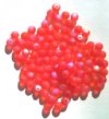 50 6mm Transparent Matte Orange AB Round Beads